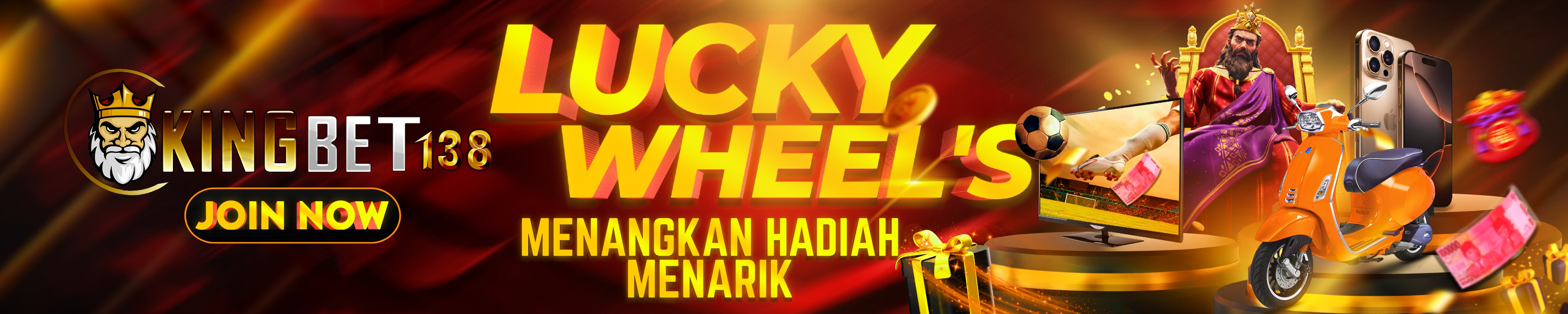 Roda Keberuntungan Hadiah Motor Kingbet138 FREE SPIN